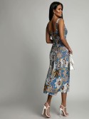 Summer midi dress with straps, blue 3183 - Online store - Boutique